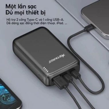 Pin Dự Phòng StarGO X1 Power 10,000mAh – Tích Cáp Type‑C, Sạc Nhanh PD/QC 22.5W, BH 12 Tháng, Giá 517.500₫ 6 Pin Dự Phòng StarGO X1 Power 10,000mAh – Tích Cáp Type‑C, Sạc Nhanh PD/QC 22.5W, BH 12 Tháng, Giá 517.500₫ 6