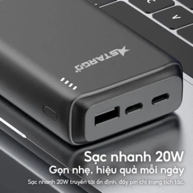 Pin Dự Phòng StarGO X1 Power 10,000mAh – Tích Cáp Type‑C, Sạc Nhanh PD/QC 22.5W, BH 12 Tháng, Giá 517.500₫ 7 Pin Dự Phòng StarGO X1 Power 10,000mAh – Tích Cáp Type‑C, Sạc Nhanh PD/QC 22.5W, BH 12 Tháng, Giá 517.500₫ 7