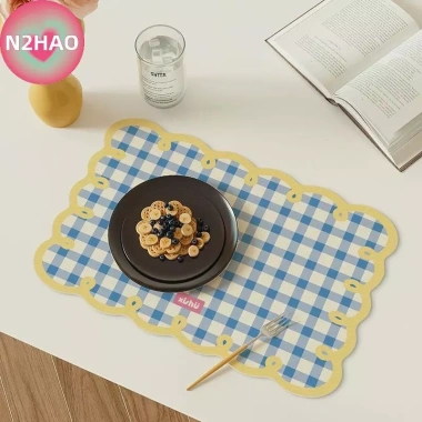 Placemat Diatom Bùn N2HAO Hình Chữ Nhật Cách Nhiệt, Chống Trượt, Thấm Hút - Trang Trí Bàn
