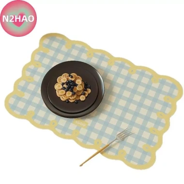 Placemat Diatom Bùn N2HAO Hình Chữ Nhật Cách Nhiệt, Chống Trượt, Thấm Hút - Trang Trí Bàn