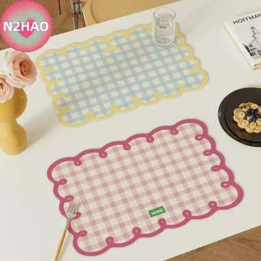 Placemat Diatom Bùn N2HAO Hình Chữ Nhật Cách Nhiệt, Chống Trượt, Thấm Hút - Trang Trí Bàn