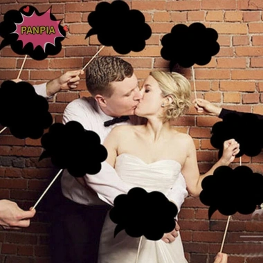 Pnpia 10 chiếc DIY Photo Booth - Chống đỡ đám cưới, sinh nhật, thẻ đen, bảng phấn dính boutique, giá ưu đãi