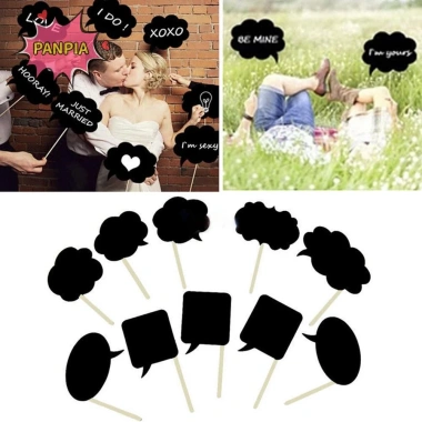 Pnpia 10 chiếc DIY Photo Booth - Chống đỡ đám cưới, sinh nhật, thẻ đen, bảng phấn dính boutique, giá ưu đãi 2