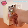 PNPIA Bộ Đồ Chơi Nhà Bếp 1:12 Búp Bê Tủ Lạnh Thực Phẩm Nhỏ Nội Thất Bỏ Túi 4