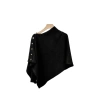 Poncho Dệt Kim Dày Ấm SWETSASHAHEARTS Khăn Choàng Pashmina Nút Mùa Thu Đông 8