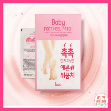 PRRETI Miếng dán gót chân cho bé 2x5 (10 miếng) - Không cần kem, chăm sóc qua đêm dễ dàng