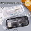 Pufangnice Hộp đựng bút chì trong suốt dung tích lớn - Túi đựng bút học sinh sáng tạo, giảm 22%