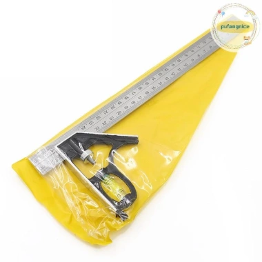 Pufangnice Thước góc 12 inch Điều chỉnh 45°/90° và mức bong bóng VN - Giá 87.890đ 2