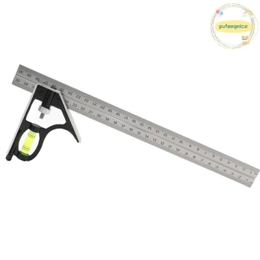 Pufangnice Thước góc 12 inch Điều chỉnh 45°/90° và mức bong bóng VN - Giá 87.890đ 3