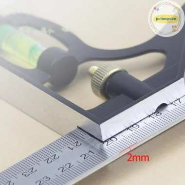 Pufangnice Thước góc 12 inch Điều chỉnh 45°/90° và mức bong bóng VN - Giá 87.890đ 4