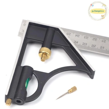 Pufangnice Thước góc 12 inch Điều chỉnh 45°/90° và mức bong bóng VN - Giá 87.890đ 5