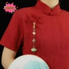 Qipao Nữ Trung Hoa Sườn Xám Thổ Cẩm – Hanfu Đẹp, Dây Chuyền, Giá 48.730₫ 4