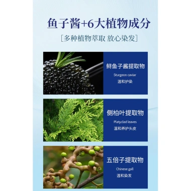 Qiweitang Caviar Protein Kem nhuộm tóc 500ml – Không hư tổn, màu trà đen, hạt dẻ, nâu tự nhiên