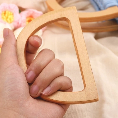 Quai túi gỗ chữ D cặp 2 - Phụ kiện túi xách sang trọng, giảm giá 50k