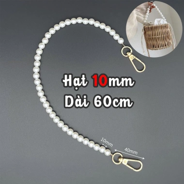 Quai túi xách ngọc trai kèm móc càng cua 2 đầu Giá chỉ 43.000đ giảm mạnh 10 Quai túi xách ngọc trai kèm móc càng cua 2 đầu Giá chỉ 43.000đ giảm mạnh 10