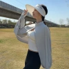 Quần áo bảo vệ nắng lụa lạnh phụ nữ mùa hè UV đa năng đạp xe áo khoác ngoài 9