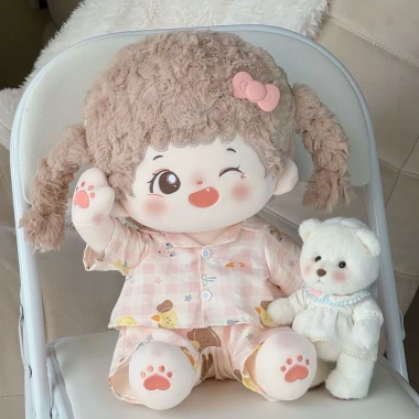 Quần áo bé 40cm Cotton bộ đồ ngủ in hình Búp Bê Ichiban dành cho Búp Bê thay thế 3