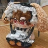 Quần Áo Búp Bê Cotton 20cm Đen Trắng Dễ Thương Ren - Đồ Người Giúp Việc 6