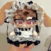 Quần Áo Búp Bê Cotton 20cm Đen Trắng Dễ Thương Ren - Đồ Người Giúp Việc 7