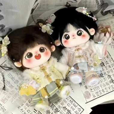 Quần áo búp bê Cotton 20cm trẻ em – Dòng cổ dễ thương, Sản xuất Ming Hanfu