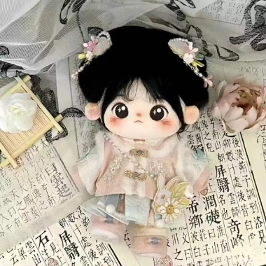 Quần áo búp bê Cotton 20cm trẻ em – Dòng cổ dễ thương, Sản xuất Ming Hanfu