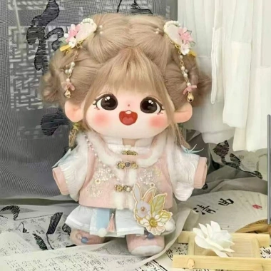Quần áo búp bê Cotton 20cm trẻ em – Dòng cổ dễ thương, Sản xuất Ming Hanfu