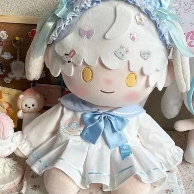 Quần áo búp bê cotton 40cm - Thủy thủ, váy trẻ em phù hợp ngồi, giá ưu đãi 191k