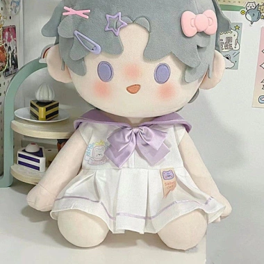 Quần áo búp bê cotton 40cm - Thủy thủ, váy trẻ em phù hợp ngồi, giá ưu đãi 191k