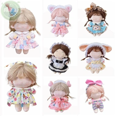 Quần áo búp bê FLAZEA 20CM - Bộ trang phục Lolita người giúp việc, váy nón nhồi bông, quà tặng ưu đãi 44.110đ