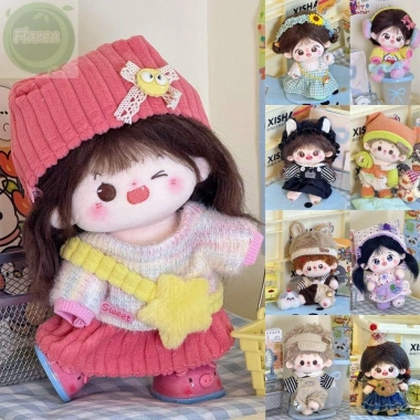 Quần áo búp bê FLAZEA - Hoodie đa màu, phụ kiện làm tay, trang phục búp bê 20cm - Quà tặng độc đáo