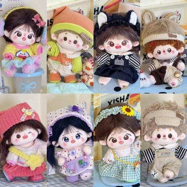Quần áo búp bê FLAZEA - Hoodie đa màu, phụ kiện làm tay, trang phục búp bê 20cm - Quà tặng độc đáo