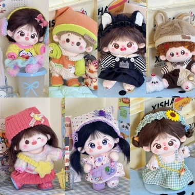 Quần áo búp bê FLAZEA - Hoodie đa màu, phụ kiện làm tay, trang phục búp bê 20cm - Quà tặng độc đáo