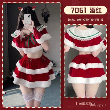 Quần áo năm mới giao nhanh, trang phục giáng sinh cô gái thỏ nai sừng, đồng phục 111