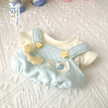 Quần áo trẻ em 10-20cm búp bê Cotton giá rẻ, hàng có sẵn, quần yếm dễ thương, áo thun, bộ hai mảnh 167k 4