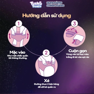 Quần băng vệ sinh Tushie Treats nâng cấp siêu mềm, siêu thấm, size M-XL, giá 45.000₫ 5 Quần băng vệ sinh Tushie Treats nâng cấp siêu mềm, siêu thấm, size M-XL, giá 45.000₫ 5