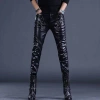 Quần Da Nam Slim-fit Skinny Ấm Áp, Hiệu Suất, Thời Trang, Đi Xe Đạp và Xe Máy 2.024 8
