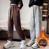 Quần dài nỉ thu đông bé gái size 18‑52kg mẫu M, chất nỉ dày dặn, giá ưu đãi 77.000₫ 2