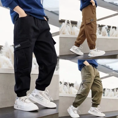 Quần dài, short lỡ lửng túi hộp kaki cho bé trai 6-14 tuổi, 69.000đ 3