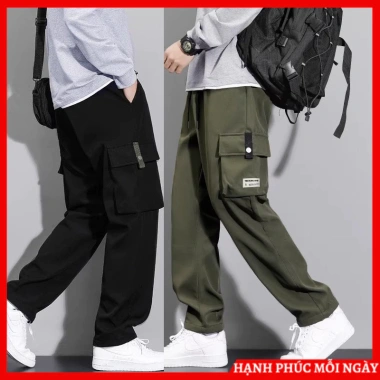 Quần dài, short lỡ lửng túi hộp vải kaki bé trai 6‑14 tuổi 18‑52kg THN giảm giá 69k
