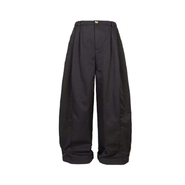 Quần Dài Vải Gió Nhăn Form Ống Rộng GODMOTHER Street Style Basic Giá 143k