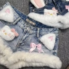 Quần Denim Lông Phong Y2K KittyVintage – Thiết Kế Thoáng Mát, Giá Chỉ 496.800₫ 5