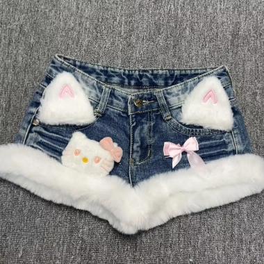 Quần Denim Lông Phong Y2K KittyVintage – Thiết Kế Thoáng Mát, Giá Chỉ 496.800₫ 10 Quần Denim Lông Phong Y2K KittyVintage – Thiết Kế Thoáng Mát, Giá Chỉ 496.800₫ 10