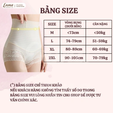 Quần gen ENMA QS02 định hình eo, nâng mông, siết đùi - vải su lạnh, giảm bụng, giá 165k 3