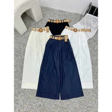 Quần Jean Ống Rộng Nữ Chất Mềm Kèm Thắt Lưng - Phong Cách Đi Chơi Đi Làm, Hàng Quảng Châu Cao Cấp 2.025 Giá Giảm