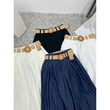 Quần Jean Ống Rộng Nữ Chất Mềm Kèm Thắt Lưng - Phong Cách Đi Chơi Đi Làm, Hàng Quảng Châu Cao Cấp 2.025 Giá Giảm
