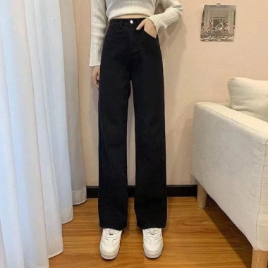 Quần jean retro nữ dáng thẳng, mỏng nhẹ, rộng rãi, thời trang, giá 355.104₫
