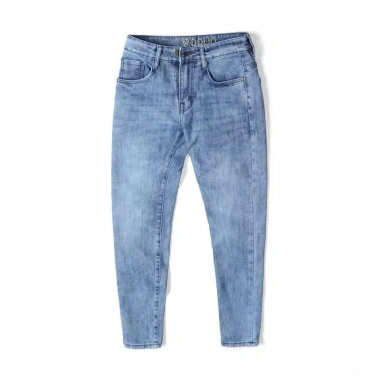 Quần Jeans Dài Nam Thêu Lưng QCCC - Cao Cấp Co Giãn, Phom Ôm Vừa, Mát Lành, Giá 315k