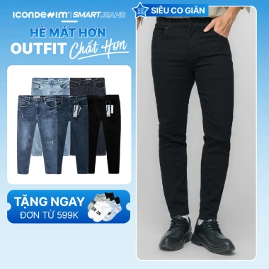Quần jeans nam ICONDENIM SmartFit tôn dáng, siêu co giãn 4 chiều – Giá 528.600₫