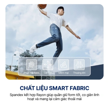 Quần jeans nam ICONDENIM SmartFit tôn dáng, siêu co giãn 4 chiều – Giá 528.600₫