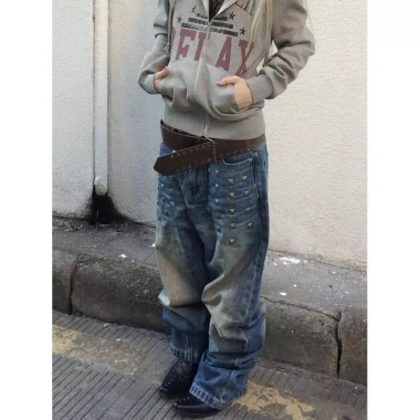 Quần Jeans Nữ Retro Size Lớn, Mỏng Nhẹ, Ống Rộng - Đường Phố Cá Tính, Giá 693k 4 Quần Jeans Nữ Retro Size Lớn, Mỏng Nhẹ, Ống Rộng - Đường Phố Cá Tính, Giá 693k 4
